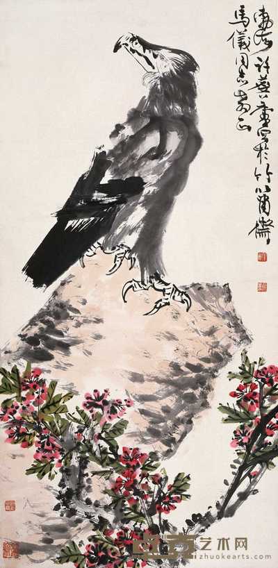 许麟庐 高瞻远瞩 立轴 129×67.5cm